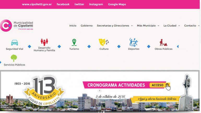 La Municipalidad estrenó su nueva página web