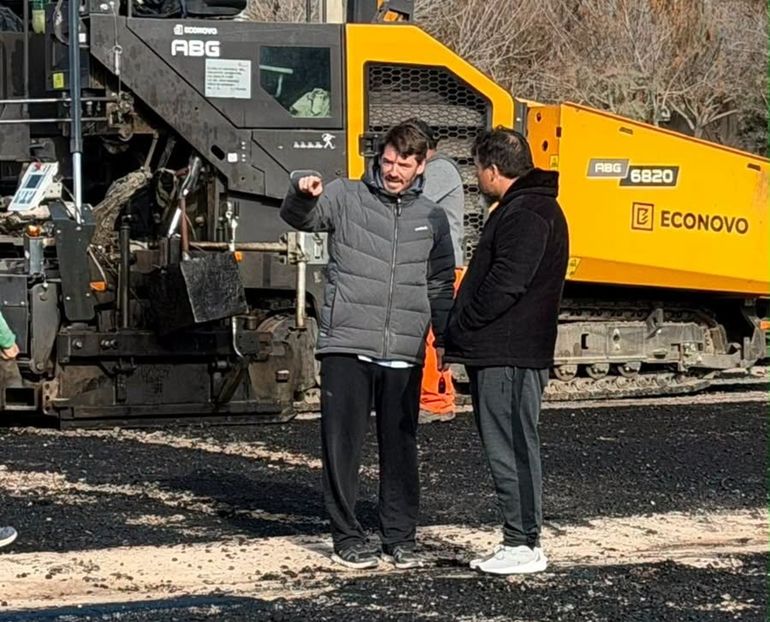 El intendente de Cipolletti recorrió distintas obras durante el fin de semana. Foto: Gentileza.