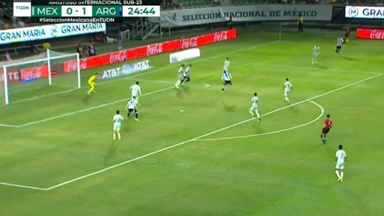 El increíble gol viral que hizo Soulé para la Sub-23 de Mascherano