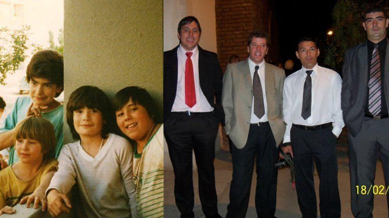 Emiliano y sus amigos. Una amistad que perdura con los años. 