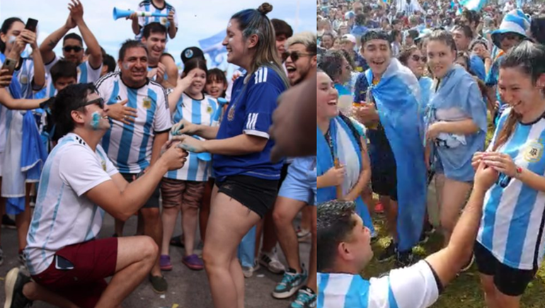 En Neuquén hubo tres propuestas de casamiento durante los festejos por Argentina