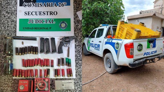 Allanaron una casa en Oro: secuestran armas