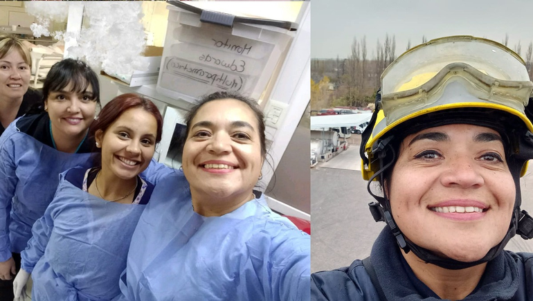 Una enfermera ejemplar y una bombera heroína ahora despunta el vicio con los asados y chivos.