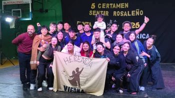 La agrupación folklórica rionegrina que brilló en tierra bonaerense. Lástima lo del equipaje...