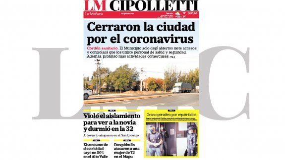 la edicion impresa de lm cipolletti de hoy