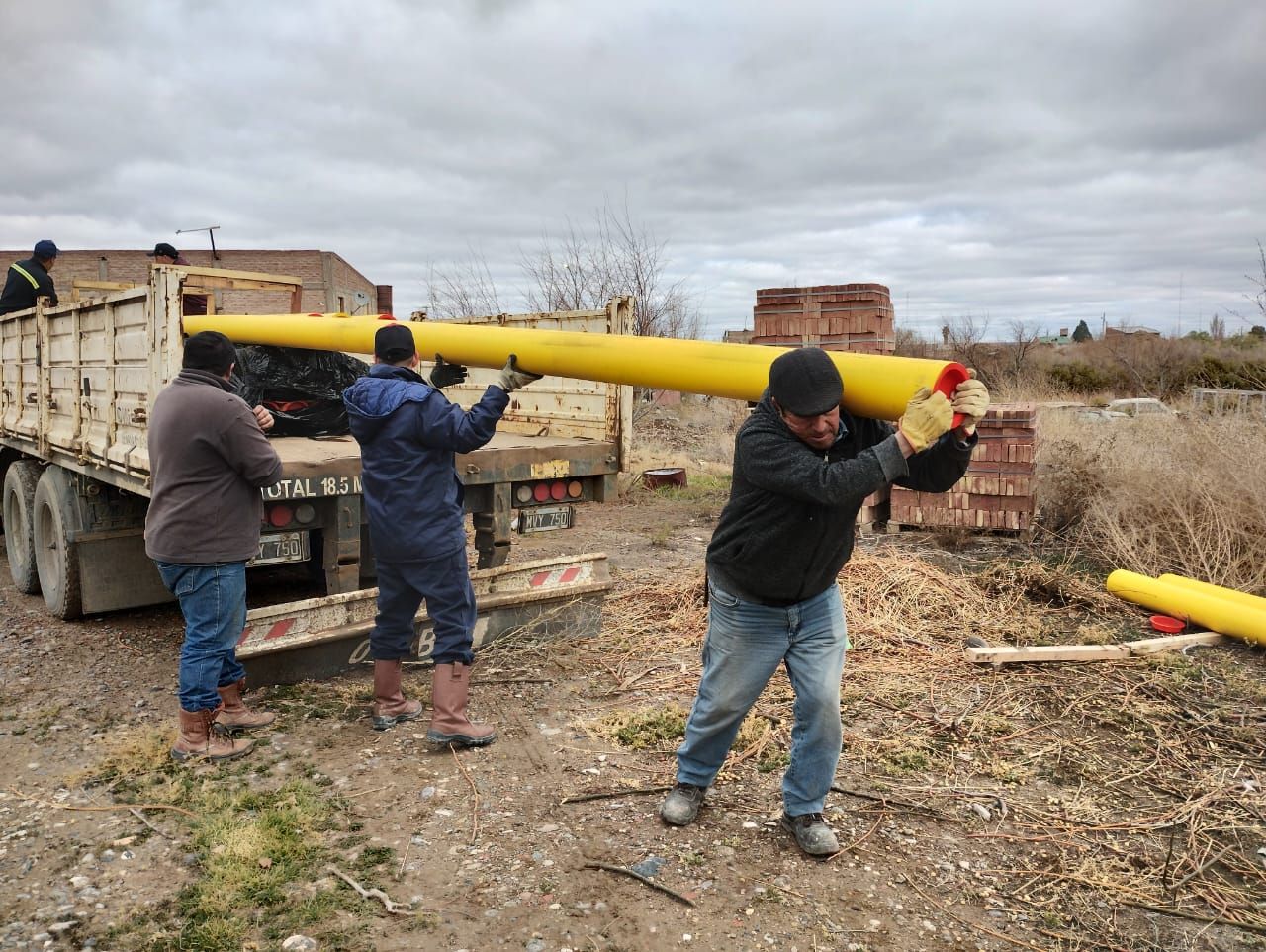 La obra pública de la red de gas, se reactiva en Allen.&nbsp;