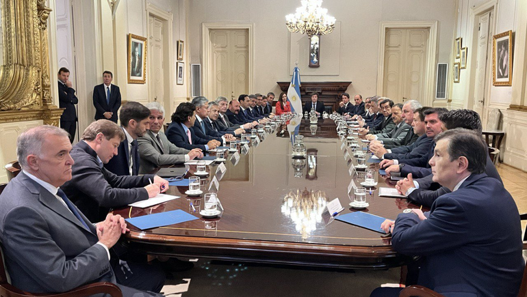 Reunión de Javier Milei con gobernadores