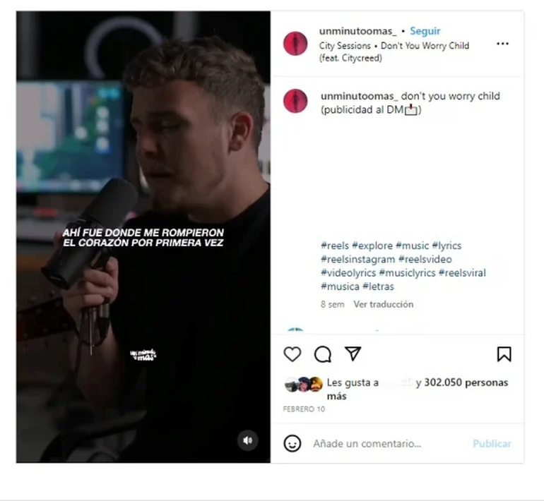 La publicación que compartió el cantante santiagueño en sus historias de Instagram.
