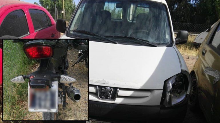 Un brutal choque entre un utilitario y una moto dejó una mujer herida de gravedad