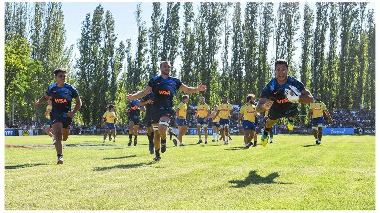 Una escena del triunfo de Argentina XV ante Brasil.