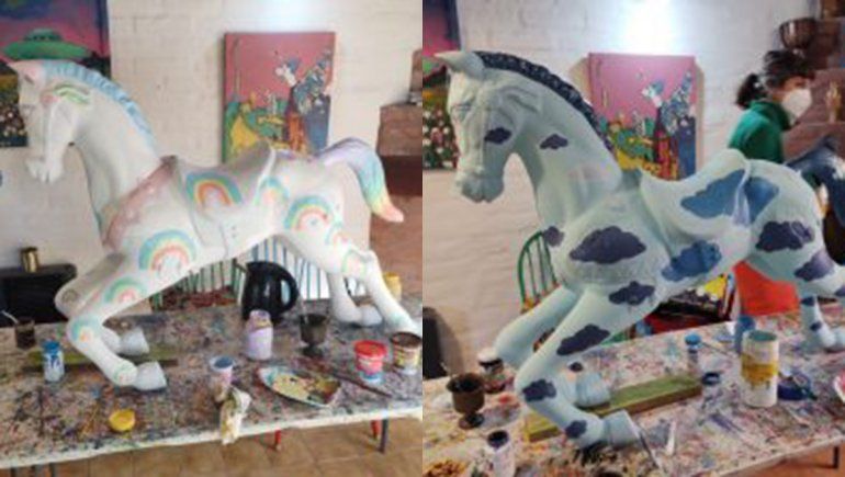 El Municipio unió fuerzas con artistas locales para darle vida a la calesita 