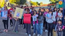 En Lamarque se renuevan las marchas y los reclamos por la desaparición de Kevin.