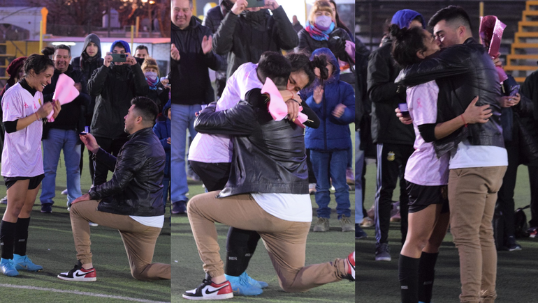 Video: Le pidió casamiento en la cancha de Pacífico y así reaccionó ella