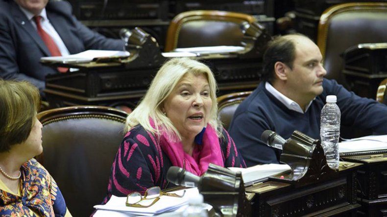 Elisa Carrió y una polémica decisión en la Cámara de Diputados.