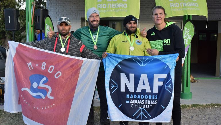 La natación de aguas frías protagonizó el fin de semana en Las Grutas