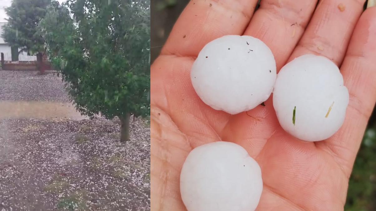 El granizo sorprendió al centro de la provincia de Neuquén&nbsp;