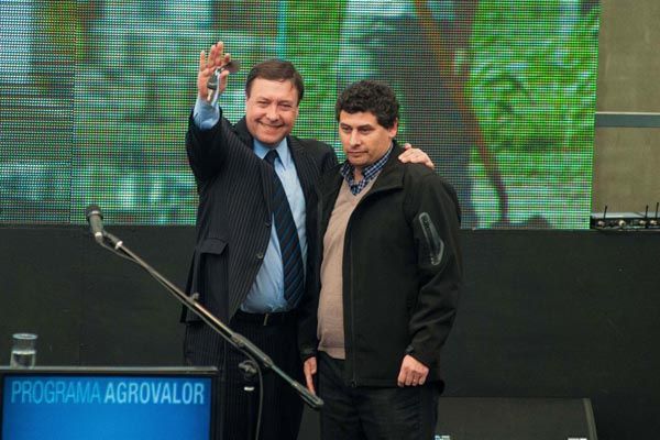 Weretilneck junto a Cristina en Tecnópolis