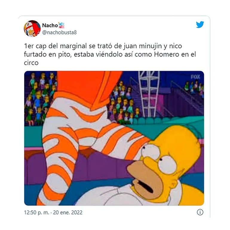 Las redes estallaron con los desnudos de Minujín y Furtado en El Marginal