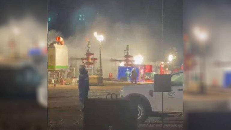 Un pozo en el yacimiento Lindero Atravesado de Vaca Muerta
