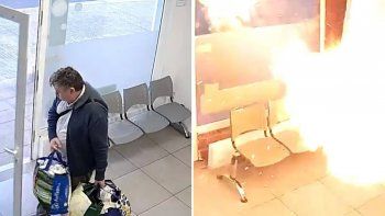 video impactante: exploto una lavanderia y un cliente se salvo de milagro