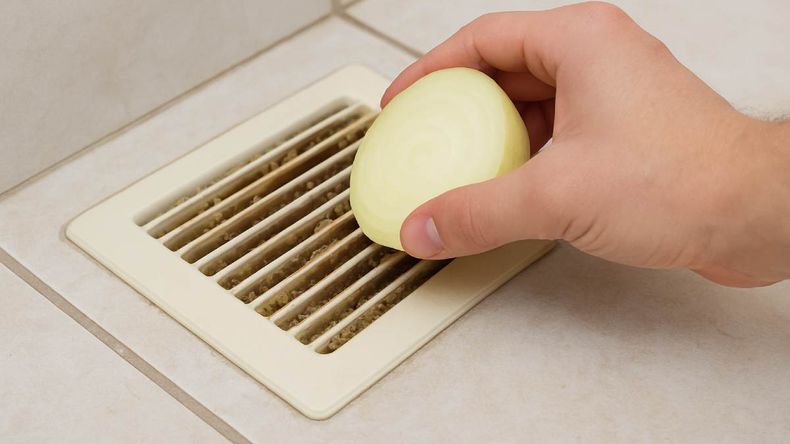 El truco de frotar cebolla en las rejillas de casa es cada vez más popular 