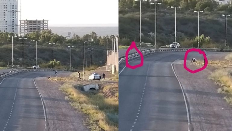 ¡Un peligro! Se durmió en medio de la ruta 7: creen que estaba borracho