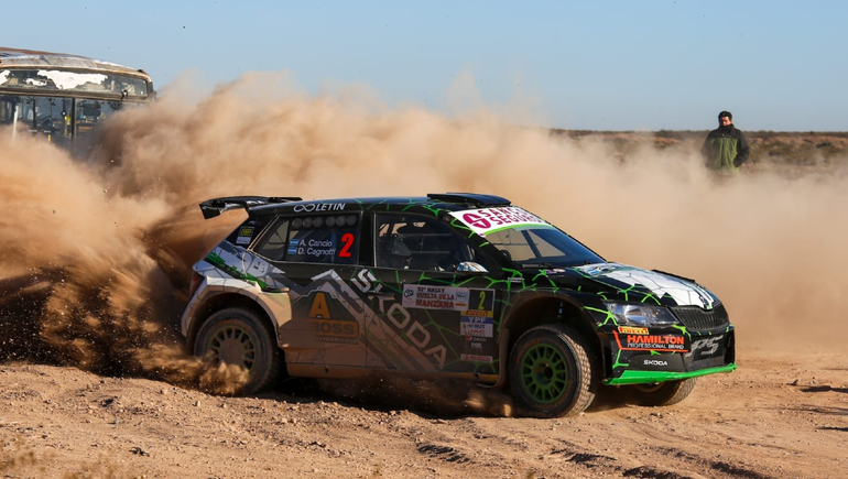 Vuelta de la Manzana. Cancio y otra victoria para la colección. Foto: rally argentino 