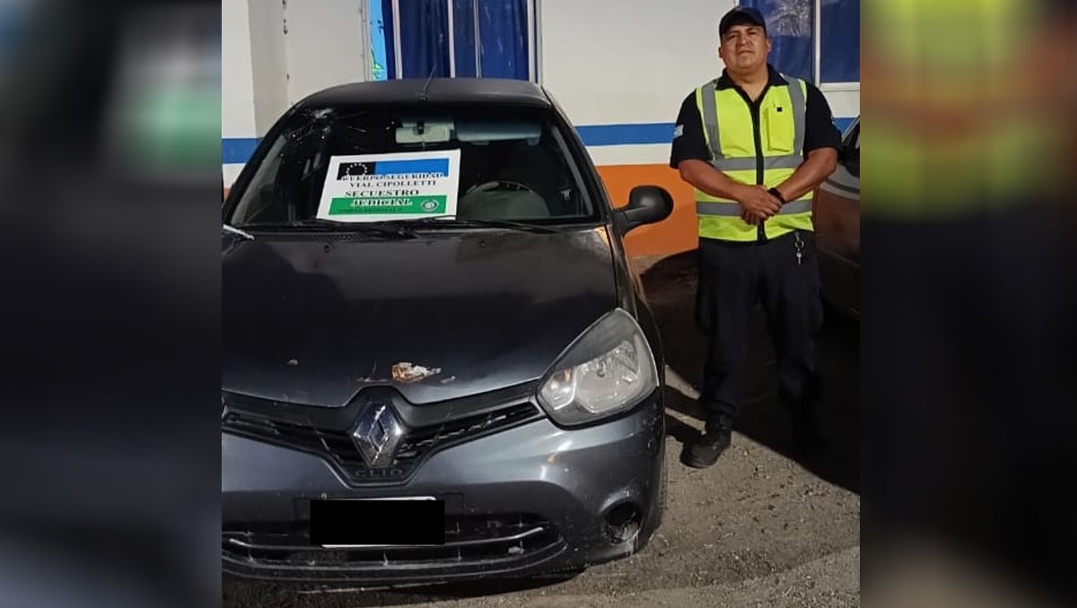 La Policía le secuestró el auto a un conductor que no tenía papeles. Foto: gentileza.