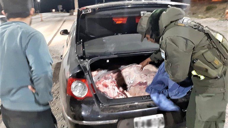 Decomisaron casi 500 kilos de asado ilegal que viajaban al Alto Valle
