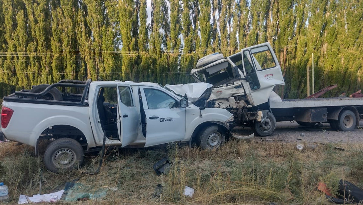 El accidente ocurrió sobre la ruta 7, cerca de San Patricio del Chañar. Fotos: Gentileza Chañar Digital