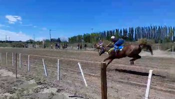 En los últimos metros el caballo de desplomó y el jockey sufrió un golpe extremadamente violento. 