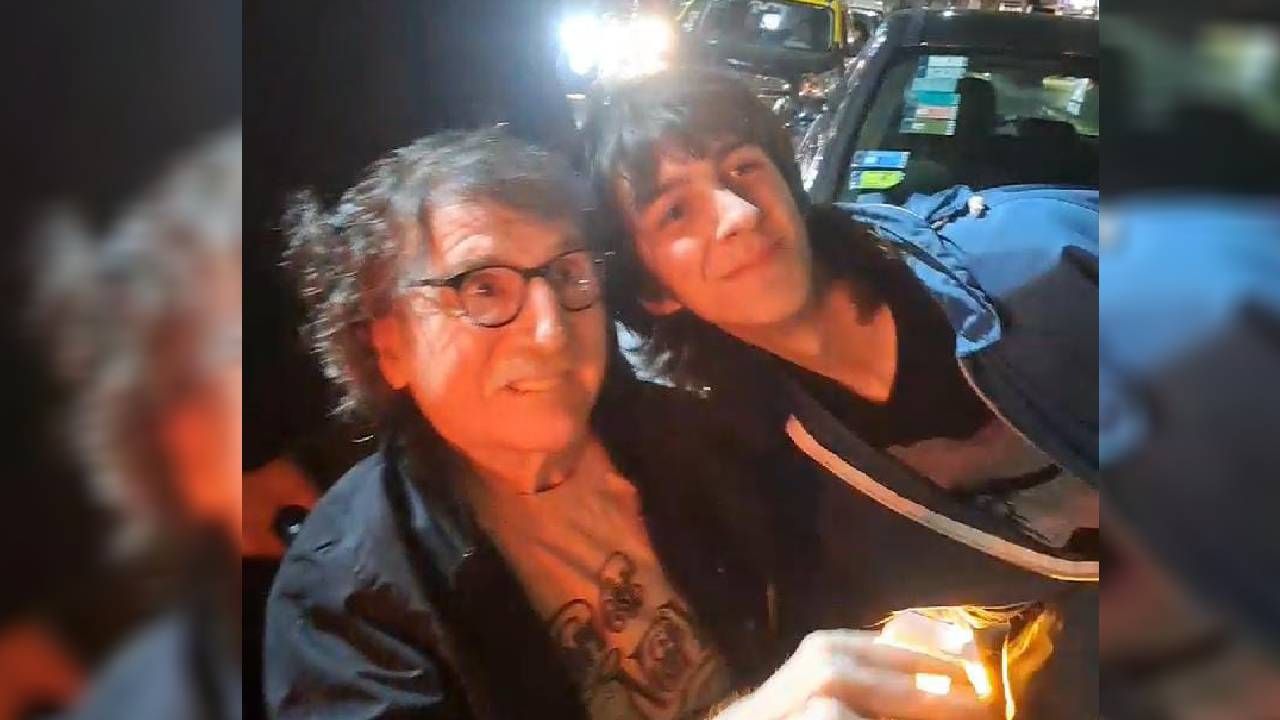 Santi cumplió el sueño de conocer a Charly García y tener una foto con el rock star.&nbsp;