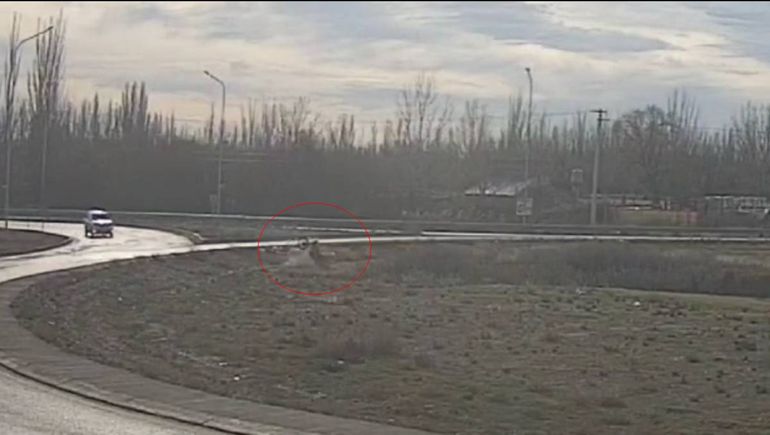 El momento del accidente fatal en la que falleció el hombre.