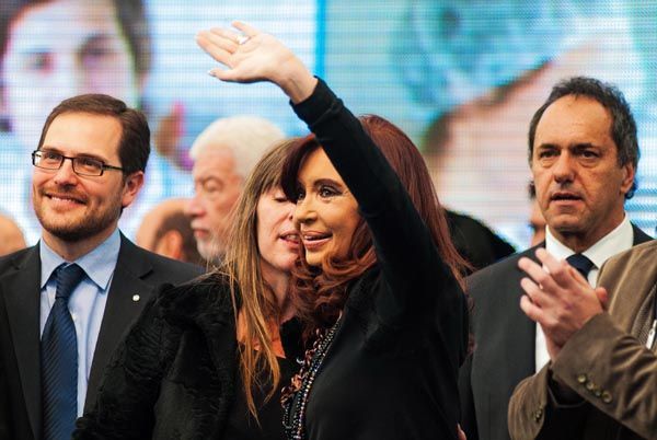 Weretilneck junto a Cristina en Tecnópolis