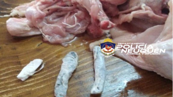 Mujer intentó ingresar droga a la cárcel adentro de un pollo