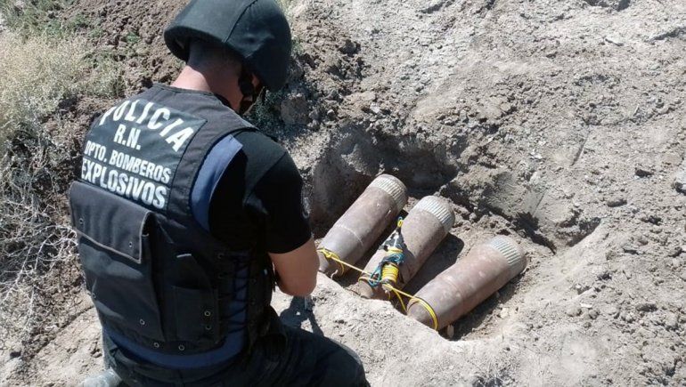 Hallaron municiones de artillería en una casa de Patagones