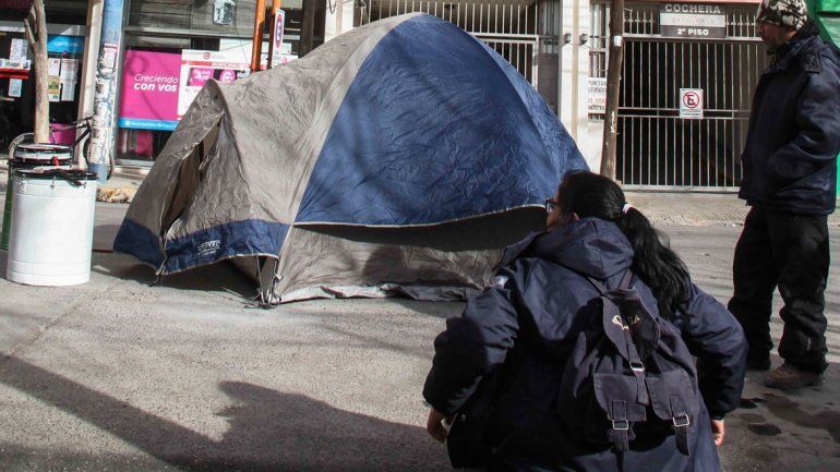Sitramuci cortó el tránsito con su acampe. Después