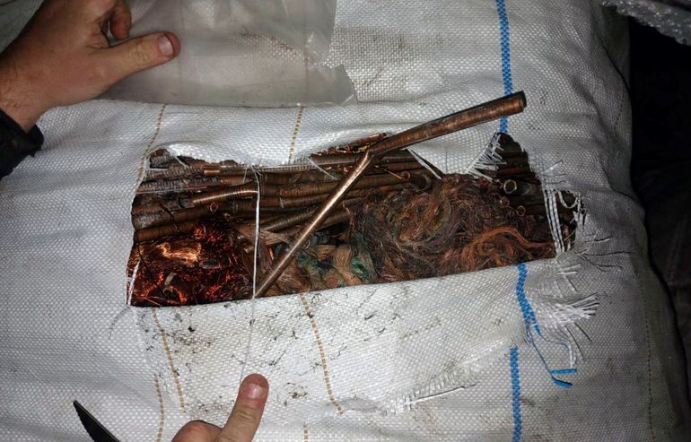 La Policía incautó más de 2 toneladas de cobre