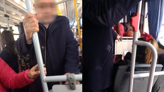 Lo escracharon por apoyar a mujeres en el colectivo