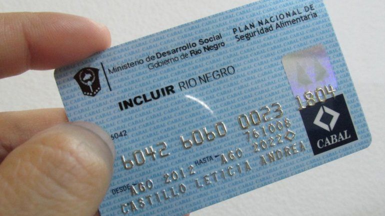 La tarjeta Incluir Río Negro es una de las que ya fue acreditada este mes.