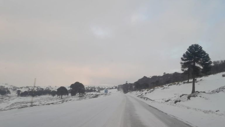 Pino Hachado se encuentra inhabilitado por acumulación de hielo y nieve.