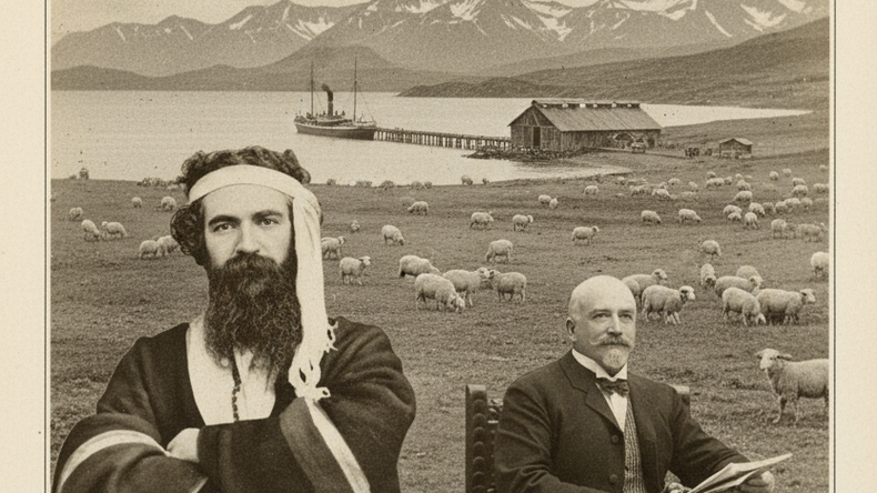 Los dos reyes de la Patagonia: el aventurero Orélie Antoine de Tounens y el poderoso empresario José Menéndez. Foto: montaje Gemini