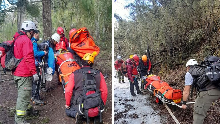 Rescataron a una mujer lesionada en el Parque Nacional Huapi