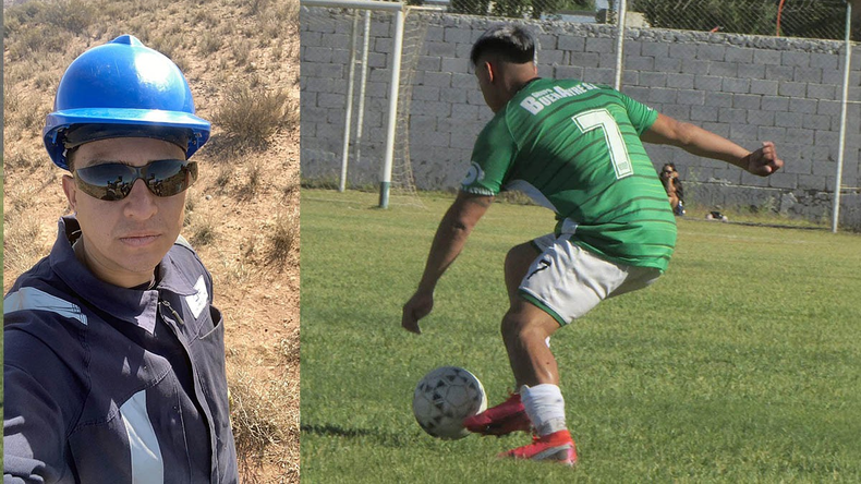 Natan Cayuqueo, una estrella en la Liga de la Confluencia pasada colgó los botines y se puso el mameluco.