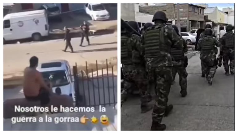 Policías acudieron a un presunto cruce entre bandas en Trelew pero se encontraron con una agresión inesperada.