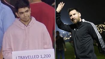 Un hincha viajó a ver a Lionel Messi sin saber que no jugaba.