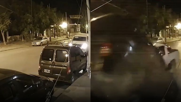 Tremendo: un borracho en una Amarok se llevó puesto a dos autos estacionados