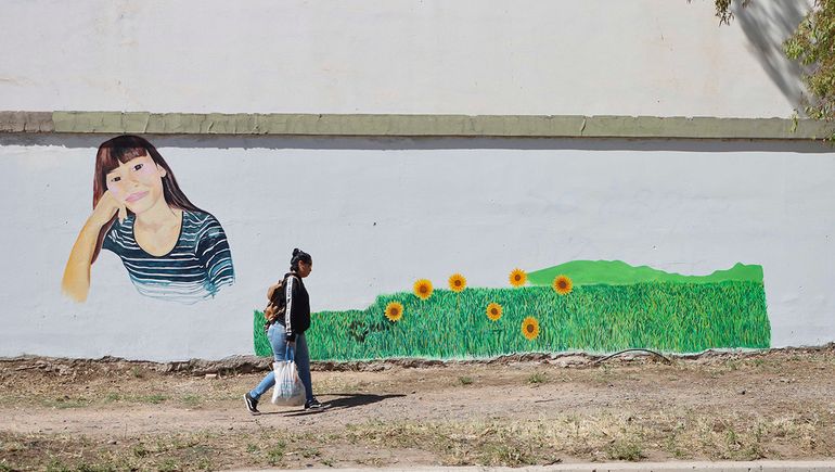 Un mural para mantener viva la memoria de Agustina y para tocar el corazón de los violentos