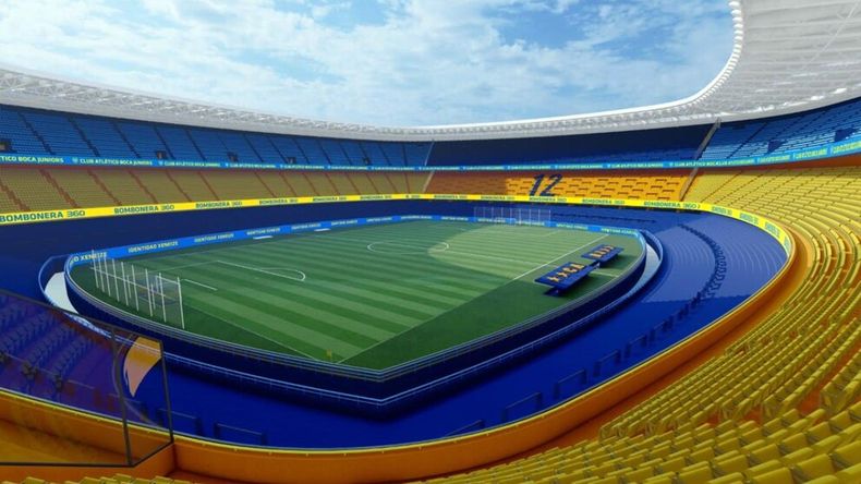 Boca trabaja en la ampliación de su estadio.