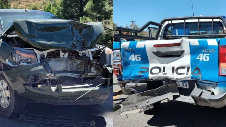Insólito: una camioneta del Ejército Argentino chocó a otra de la Policía neuquina